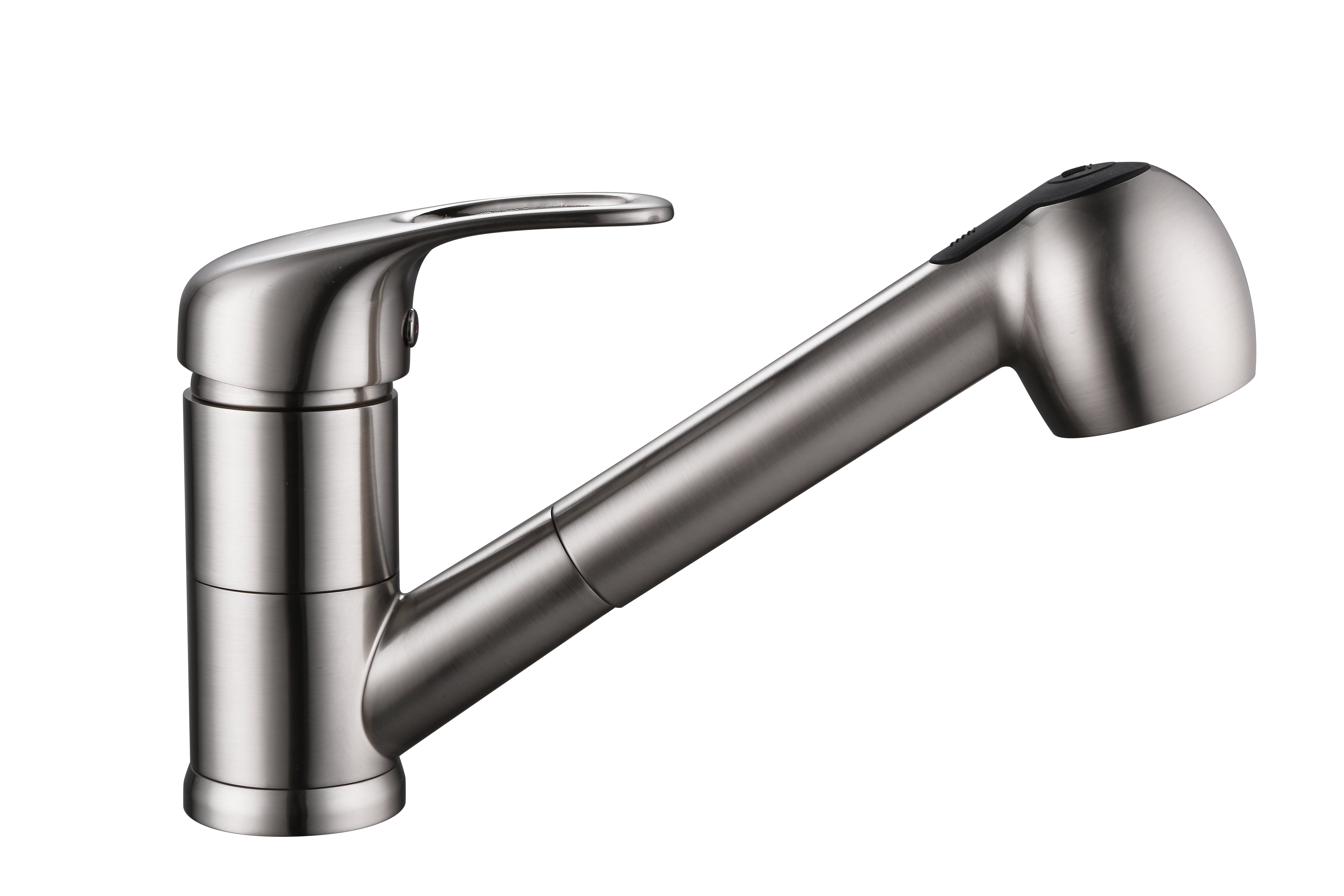 AA Faucet Pull Out Sprayer, Single Handle, Brushed Nickel Stainless Steel Kitchen Sink Faucet