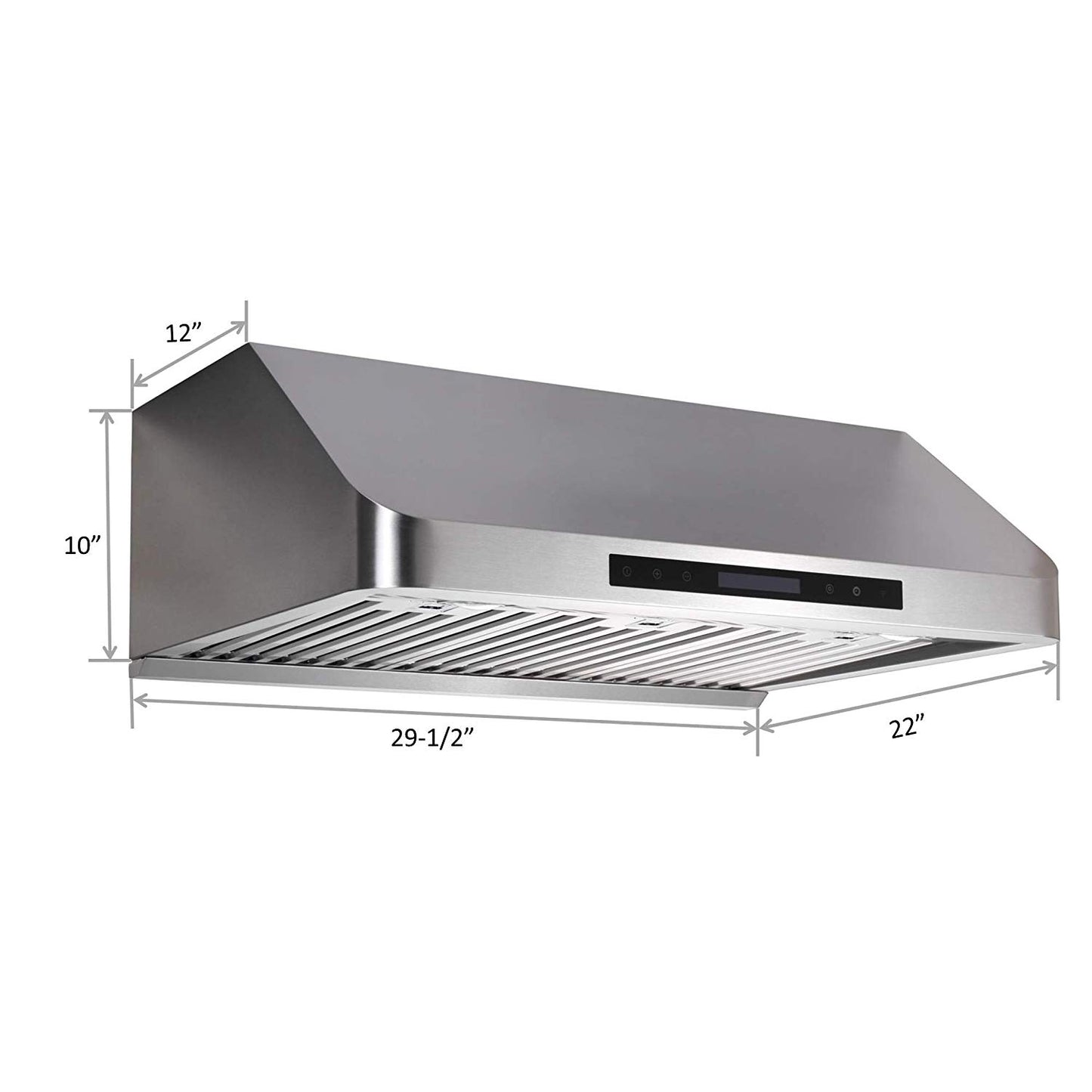 Combo Awoco 30” Freestanding 4 Burners Range with 30'' RH-S10-30E Under Cabinet Range Hood