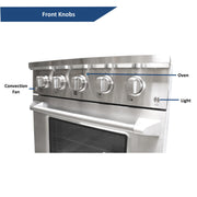 Combo Awoco 30” Freestanding 4 Burners Range with 30'' RH-S10-30E Under Cabinet Range Hood