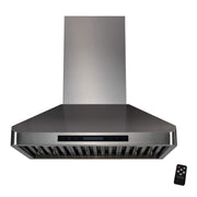 Combo Awoco 30” Freestanding 4 Burners Range with 30'' RH-WT-30 Wall Mount Range Hood