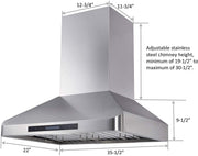 Combo Awoco 36” Freestanding 6 Burners Range with 36'' RH-WT-36 Wall Mount Range Hood