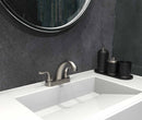 AA Faucet Dual Handle, Centerset, Brushed Nickel Stainless Steel Bathroom Faucet.
