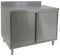 GSW 18 Gauge All Stainless Steel Cabinet 4" Rear Upturn Work Table w/Hinged Door 30"(W) x 48"(L) x 35"(H)