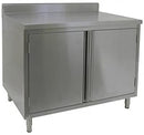 GSW 18 Gauge All Stainless Steel Cabinet 4" Rear Upturn Work Table w/Hinged Door 30"(W) x 36"(L) x 35"(H)