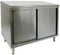 GSW 18 Gauge Flat Top All Stainless Steel Cabinet Enclosed Work Table w/Sliding Door 30"(W) x 60"(L) x 35"(H)