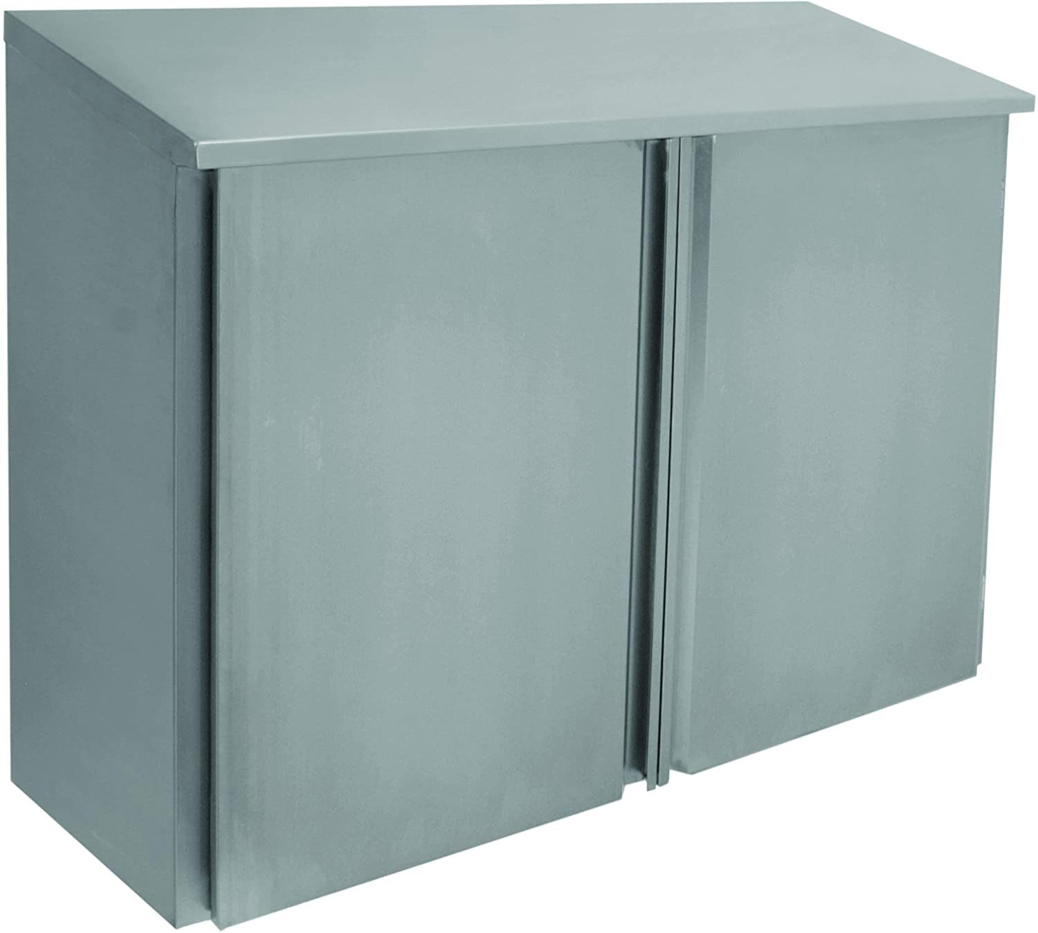 GSW Stainless Steel Slope Top Wall Cabinet w/Double Hinged Doors 15" x 36" x 35"