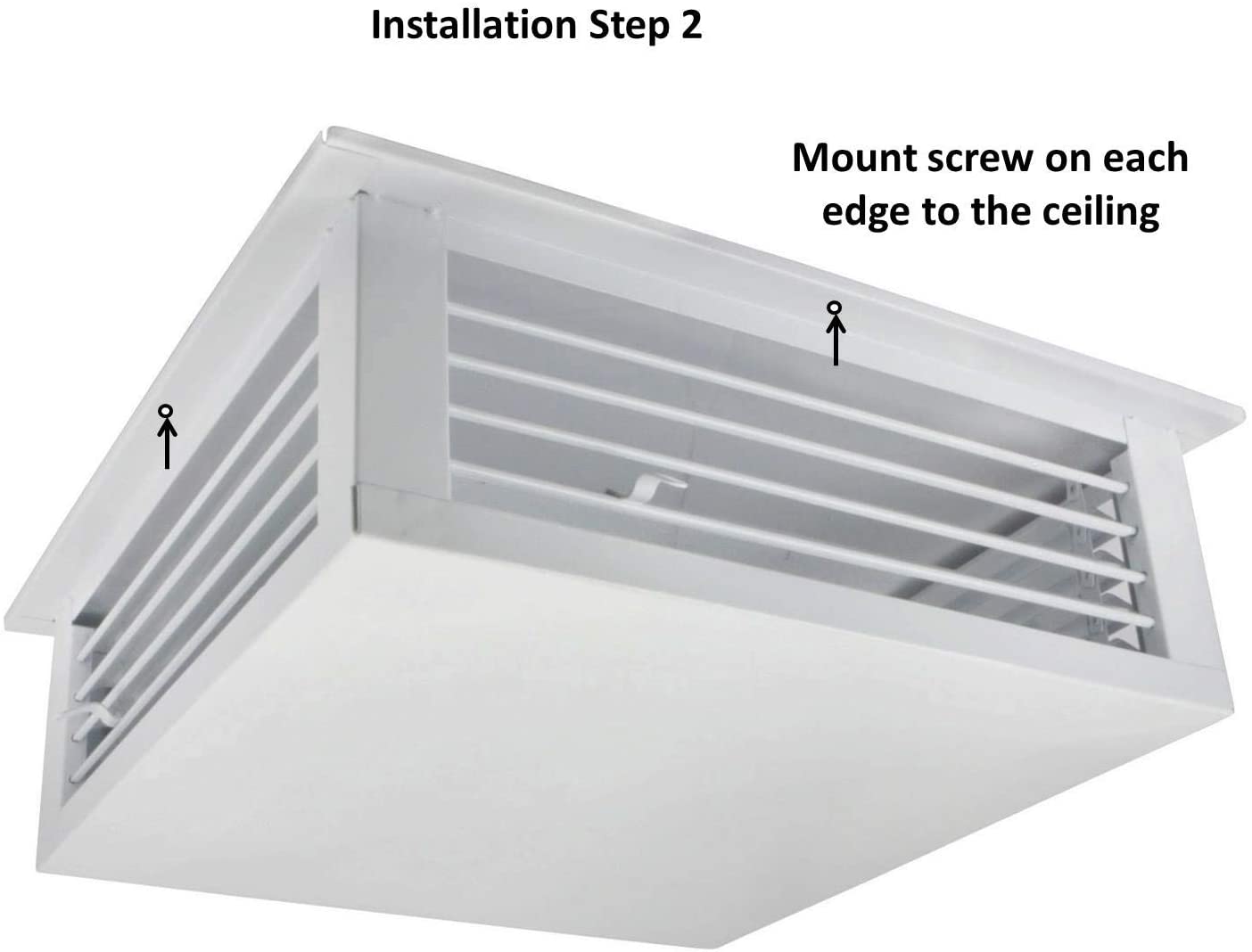 [Used] GSW21-K05-CR-DF-24P GSW 24” White Powder Coated 4-Way Adjustable Air Diffuser for Evaporative Swamp Cooler, 26” Mounting Edge (24"x24"x6")