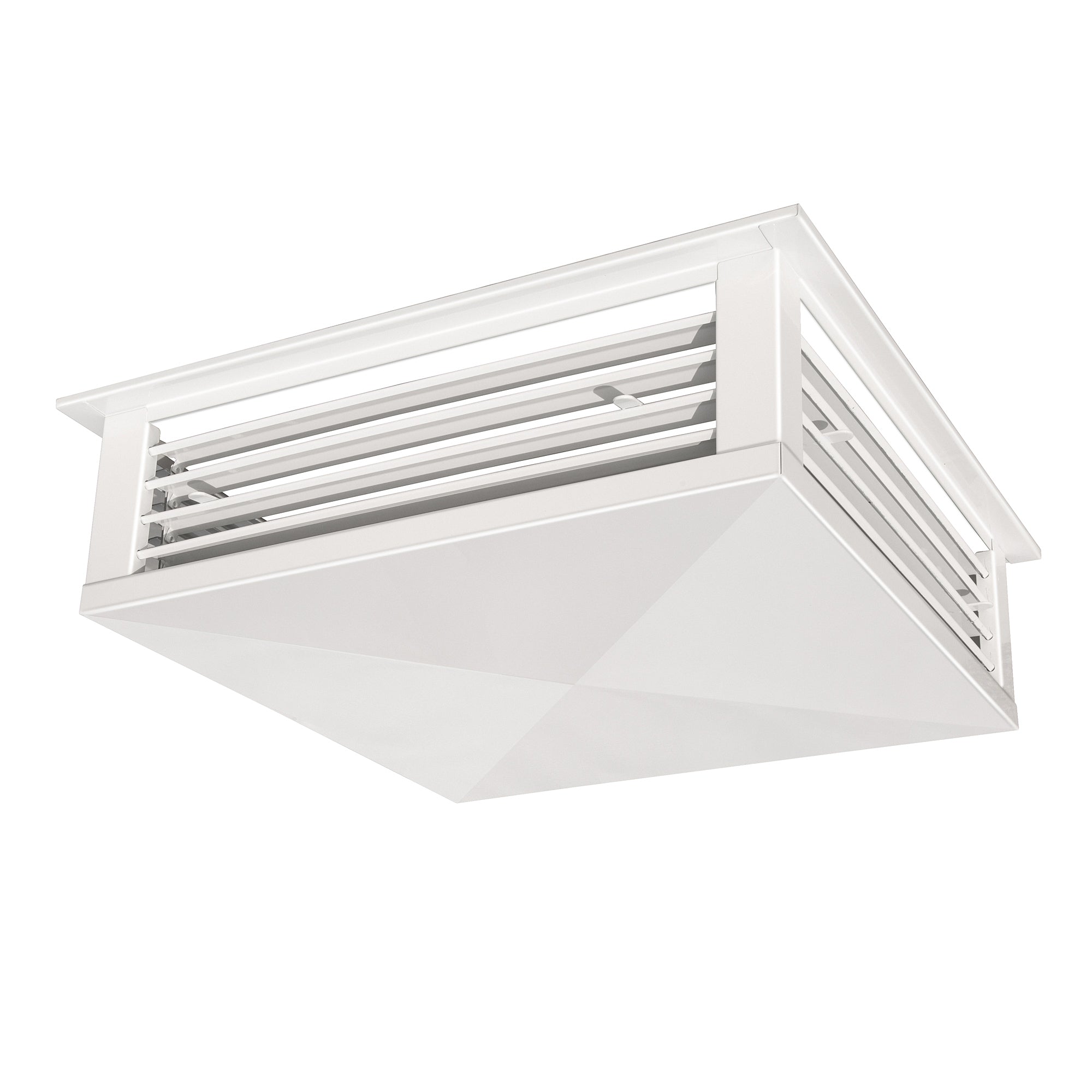 GSW 22" White Powder Coated 4-Way Adjustable Metal Diffuser for Evaporative/Swamp Cooler (22"x22"x6")
