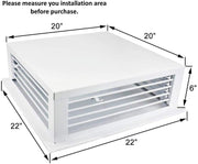 [Like New] GSW21-K07-CR-DF-20P GSW 20" White Powder Coated 4-Way Adjustable Metal Diffuser for Evaporative/Swamp Cooler (20"x20"x6")