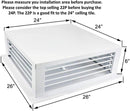 [Refurbished] GSW21-K06-CR-DF-24P GSW 24” White Powder Coated 4-Way Adjustable Air Diffuser for Evaporative Swamp Cooler, 26” Mounting Edge (24"x24"x6")