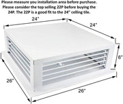 [Used] GSW21-K05-CR-DF-24P GSW 24” White Powder Coated 4-Way Adjustable Air Diffuser for Evaporative Swamp Cooler, 26” Mounting Edge (24"x24"x6")