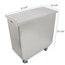 GSW Stainless Steel Commercial Flour Container with One Sliding Cover Storage Bin ETL Certified (12"x25"x27")