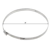 Awoco 8” Stainless Steel Adjustable Duct Clamp, 194-216 mm Hose Clamp, Worm Gear Duct Clamp
