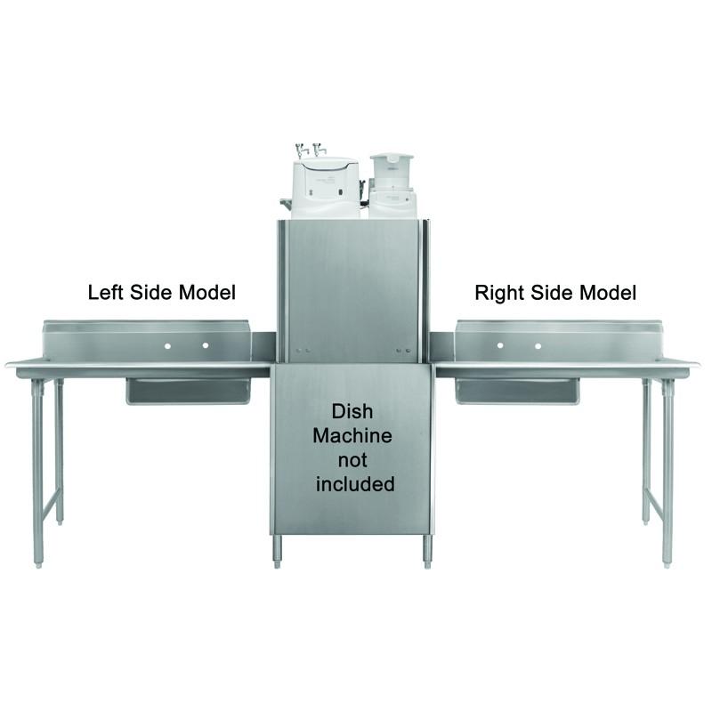 GSW Stainless Steel Soiled Dish Table 30"Lx 30"W Right Side NSF Approved