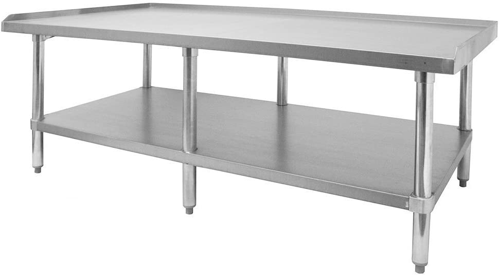 GSW Stainless Steel Equipment Stand with Galvanized Undershelf & Legs (ETL Certified) 30" W x 60-1/2" L x 24" H