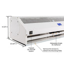 Awoco 48" Super Power 1 Speed 1700 CFM Commercial Indoor Air Curtain, 120V Unheated, ETL & UL Certified to Meet NSF 37 Food Service Standard