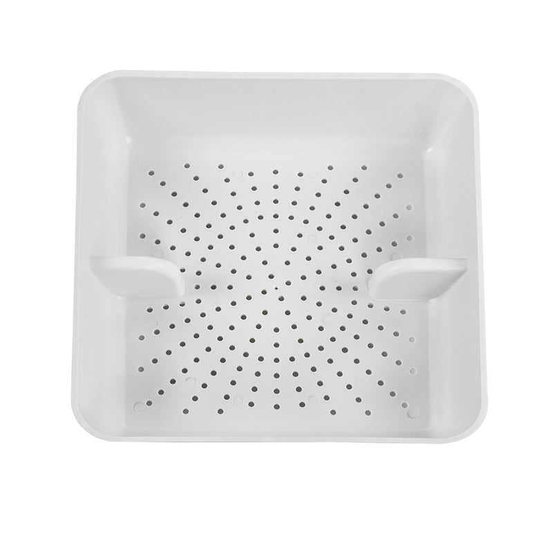 Leyso FS-PB Floor Sink Drain Strainer ABS Plastic Drop-in Basket 8-1/2" x 8-1/2" x 2-1/4" - Perfect for Restaurant, Bar, Buffet (2"H ABS)