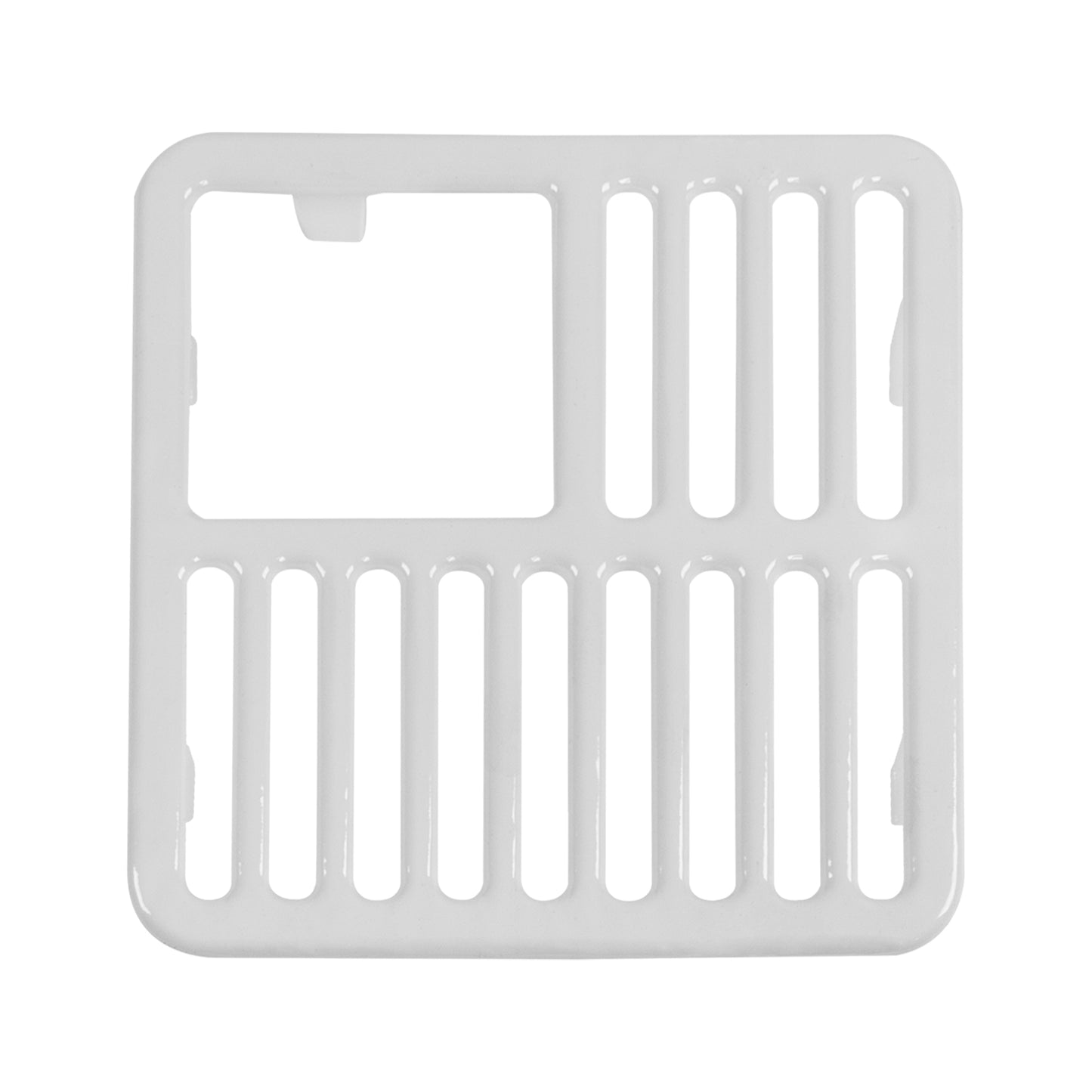 GSW FS-T3/4 Cast Iron Porcelain Floor Sink Top Grate with Ceramic Surface, 9-⅜” x 9-⅜” x 1-¼” - Perfect for Restaurant, Bar, Buffet (¾ Size)