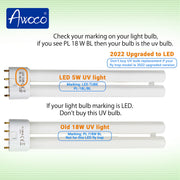 Awoco PL 18W BL Fluorescent UV Light Bulb for Wall Mount Sticky Fly Trap Lamp FT-1C18 and FT-1M18