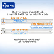 Awoco PL 36W BL Fluorescent UV Light Bulb for Wall Mount Sticky Fly Trap Lamp FT-1E36