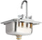 GSW Mini 13" x 13" Drop-in Hand Sink with Lead Free 3-1/2” Spout Faucet & Strainer, ETL Certified