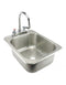 GSW Medium 13" x 17.5" Drop-in Hand Sink with Lead Free 6” Spout Faucet & Strainer, ETL Certified