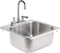 GSW Standard Size 16" x 15" Drop-in Hand Sink with Lead Free 3-1/2” Spout Faucet & Strainer, ETL Certified