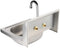 GSW Stainless Steel Wall Mount Hand Sink with 4" Gooseneck Faucet and Strainer, ETL Certified