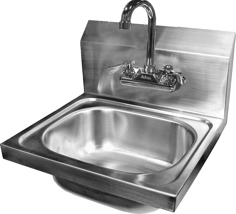 GSW Extra Wide Wall Mount Hand Sink with Lead Free Faucet & Strainer, ETL Certified