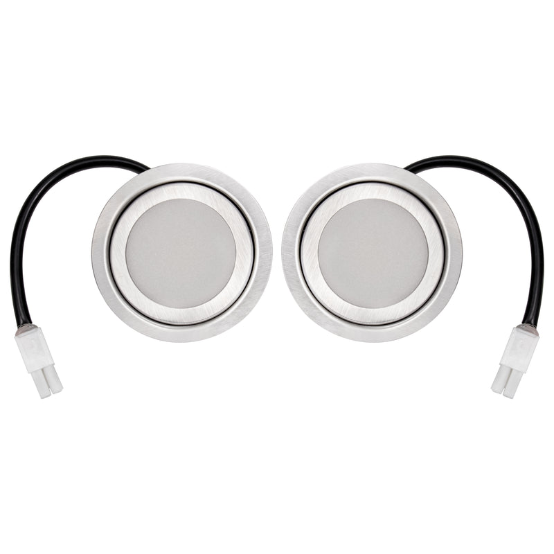 [2-5/8" Flat Thin Edge] Awoco 2 Pcs of 2-5/8" Cold White 12VDC LED Lights for Awoco RH-C06, RH-R06 and RH-SP06/08 Range Hoods