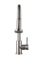 AA Faucet 3 Function Pull Out Sprayer, Single Handle, High Arc Design, Brushed Nickel Stainless Steel Kitchen Faucet