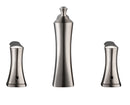 AA Faucet 3 Hole Widespread, Dual Handle, Angular Design, Brushed Nickel Stainless Steel Bathroom Faucet.