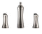 AA Faucet 3 Hole Widespread, Dual Handle, Angular Design, Brushed Nickel Stainless Steel Bathroom Faucet.