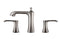 AA Faucet 3 Hole Widespread, Dual Handle, Angular Design, Brushed Nickel Stainless Steel Bathroom Faucet.