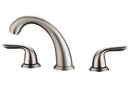 AA Faucet 3 Hole Widespread, Dual Handle, Brushed Nickel Stainless Steel Bathroom Faucet.