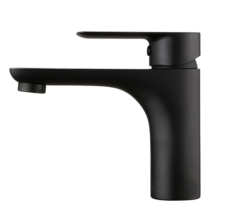 AA Faucet Single Hole, Single Swivel Handle, Brushed Nickel Matte Black Bathroom Faucet