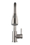 AA Faucet 3 Function Pull Out Sprayer, Single Handle, High Arc Design Brushed Nickel Stainless Steel Kitchen Sink Faucet