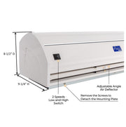 Awoco 36" Elegant 2 Speeds 900 CFM Air Curtain, UL Certified, 120V Unheated with Magnetic Shutoff Delay Swing Doors