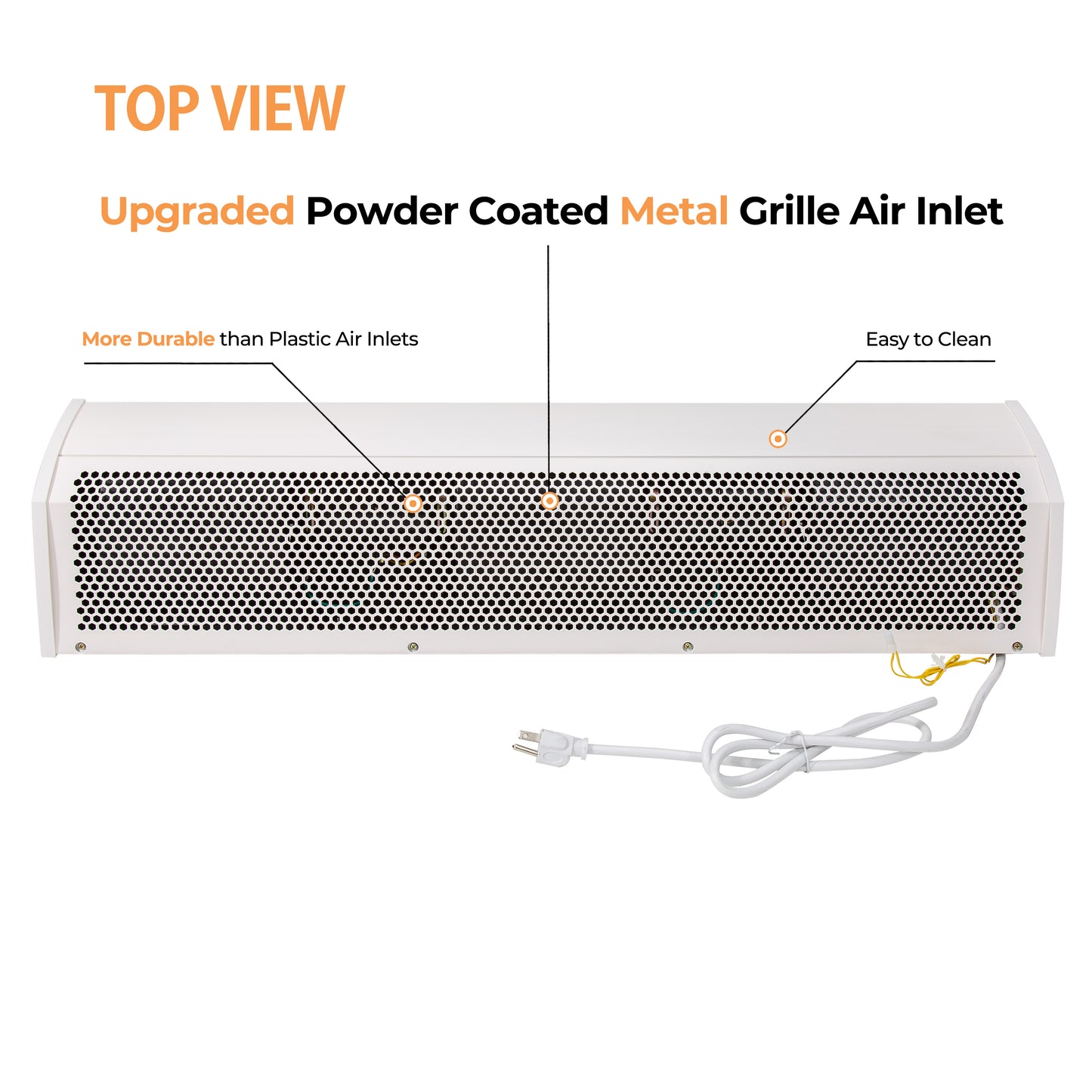 Awoco 42" Elegant 1 Speed 1000 CFM Indoor Air Curtain, UL Certified, 120V Unheated, ETL & UL Certified to Meet NSF 37 Food Service Standard