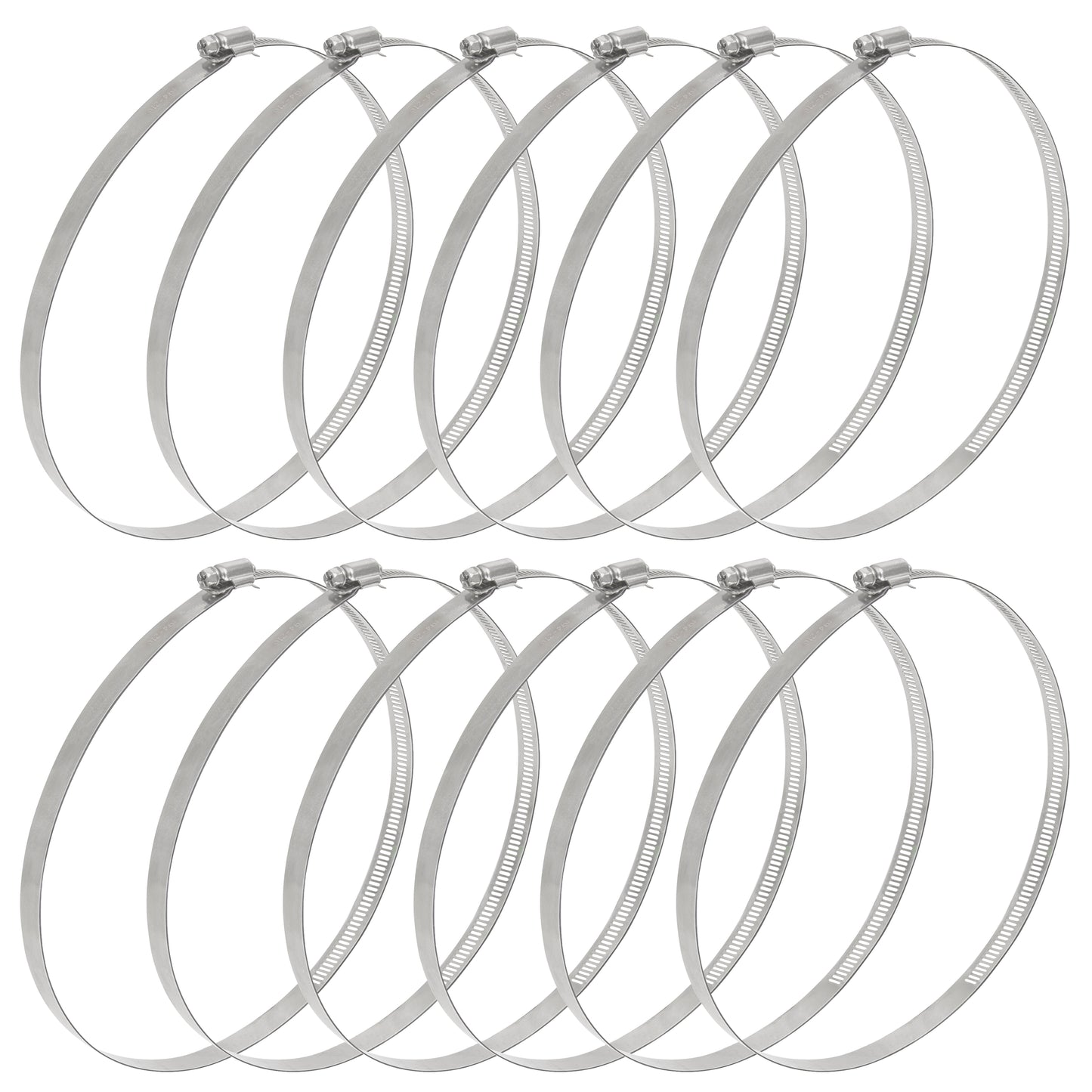 Awoco 8” Stainless Steel Adjustable Duct Clamp, 194-216 mm Hose Clamp, Worm Gear Duct Clamp