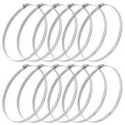 Awoco 8” Stainless Steel Adjustable Duct Clamp, 194-216 mm Hose Clamp, Worm Gear Duct Clamp