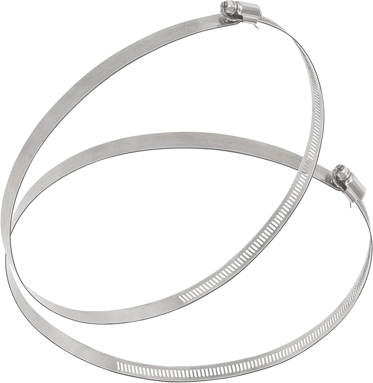 Awoco 8” Stainless Steel Adjustable Duct Clamp, 194-216 mm Hose Clamp, Worm Gear Duct Clamp