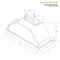 Awoco RH-BQ-30 11-3/4"D Built-in/Insert Stainless Steel Range Hood, 4-Speed, 600 CFM, LED Lights, Baffle Filters for Wood Hood (30"W Built-in/Insert)