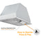 Awoco RH-BQ-36 11-3/4"D Built-in/Insert Stainless Steel Range Hood, 4-Speed, 600 CFM, LED Lights, Baffle Filters for Wood Hood (36"W Built-in/Insert)