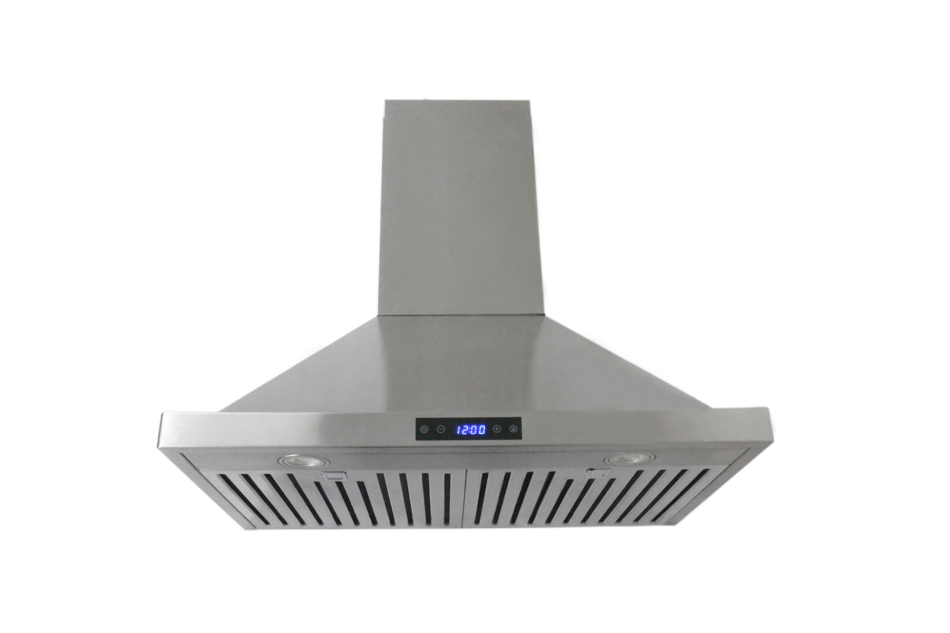 Leyso RH-WS-36 41.5”H Stainless Steel Range hood 3 Speeds, 6” Round Top Vent 760 CFM, 2 LED Lights, Baffle Filters (36" Wall Mount)