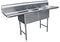 GSW 2-Compartment Stainless Steel Commercial Food Preparation Sink w/ Left & Right Drainboards ETL Certified (18" x 18" Sink Only)