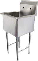 GSW 1 Compartment Stainless Steel Commercial Food Preparation Sink ETL Certified (24" x 24" Sink Only)