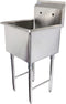 GSW 1 Compartment Stainless Steel Commercial Food Preparation Sink ETL Certified (18"x18" Sink Only)