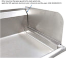 GSW SP-SH1810R Stainless Steel Insert Type Splash Guard for Compartment Sinks (22" L x 11" H Right)
