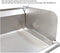 GSW SP-SH1810R Stainless Steel Insert Type Splash Guard for Compartment Sinks (22" L x 11" H Right)